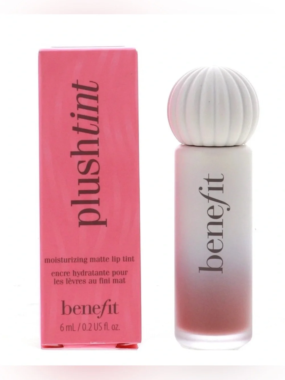 Benefit Cosmetics Plushtint Moisturizing Matte Lip Tint #02 Cream Puff 0.2 fl oz